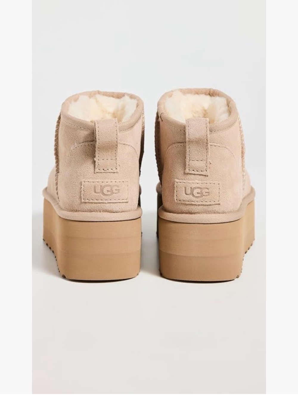 UGG Mini Platform Booties in Sand